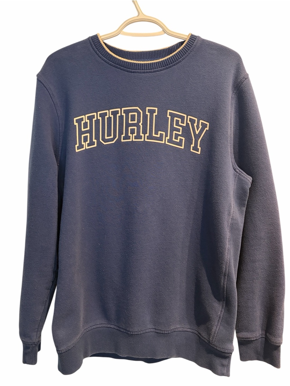 Hurley Men's Blue Crewneck Sweater Cotton/Poly Blend Size M